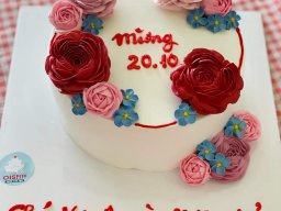 Bánh kem trang trí bông hoa đẹp