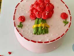 Bánh kem trang trí bông hoa đẹp