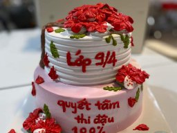 Bánh kem trang trí bông hoa đẹp