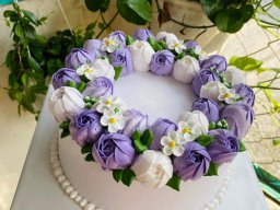 Bánh kem trang trí bông hoa đẹp